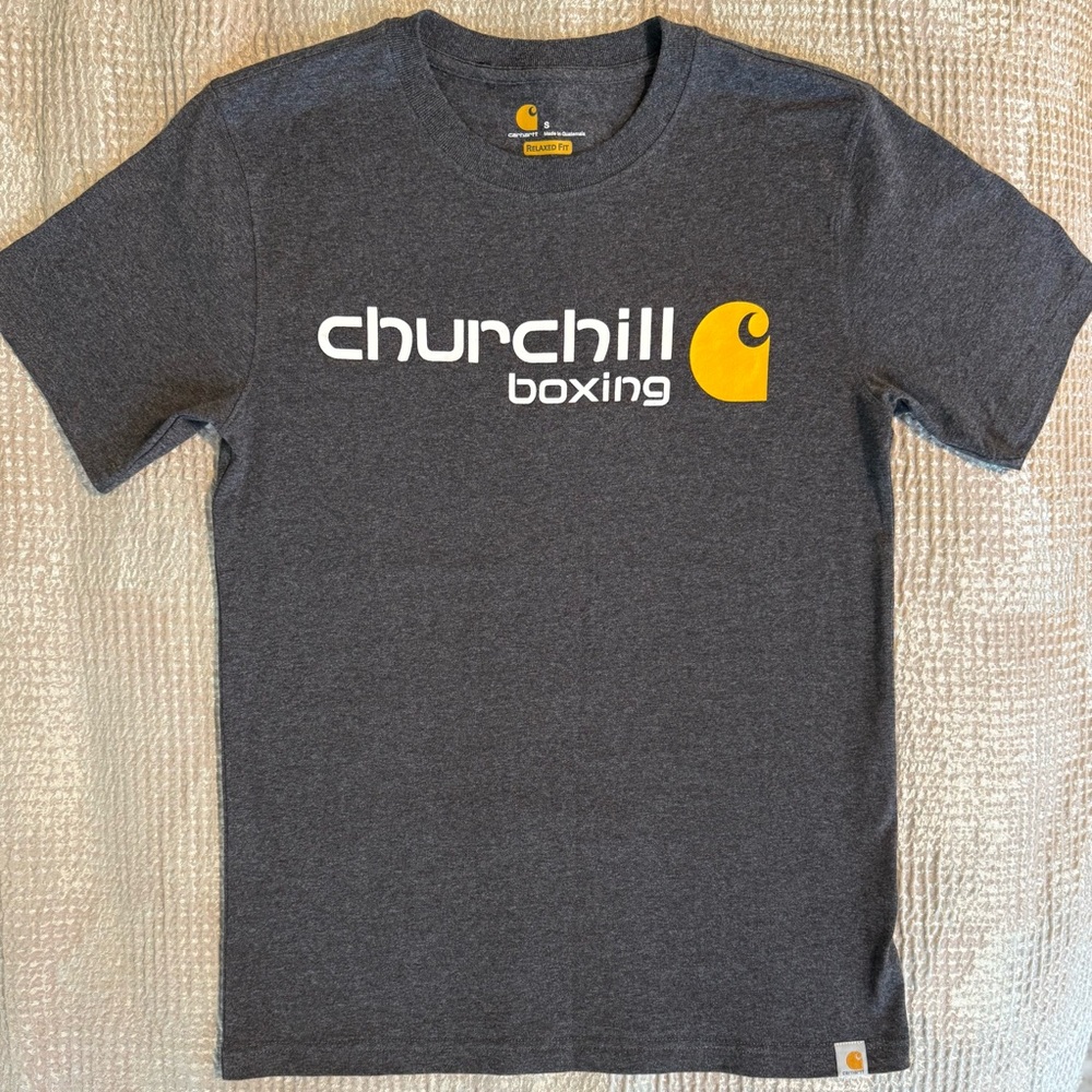 Carhartt 104264 Churchill Boxing Graphic Tee Men’s S Gray Relaxed Fit